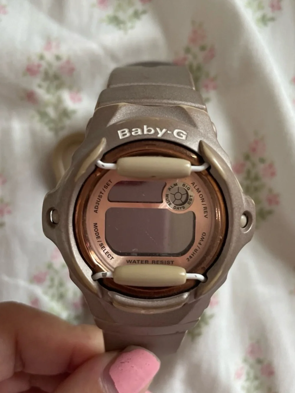 Women's Digital Watch in Metallic Taupe